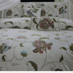 Rare Cynthia Rowely Embroidered Duvet Cover *No Shams/Throw Pillows*